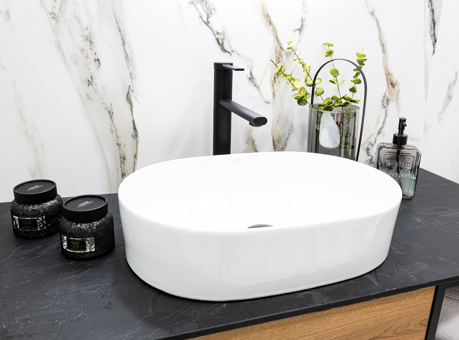 Laveo Desna ceramic washbasin countertop - -
