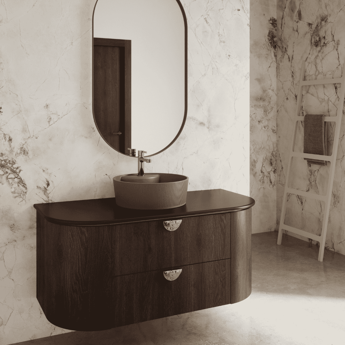 umywalka ceramiczna nablatowa na szafce