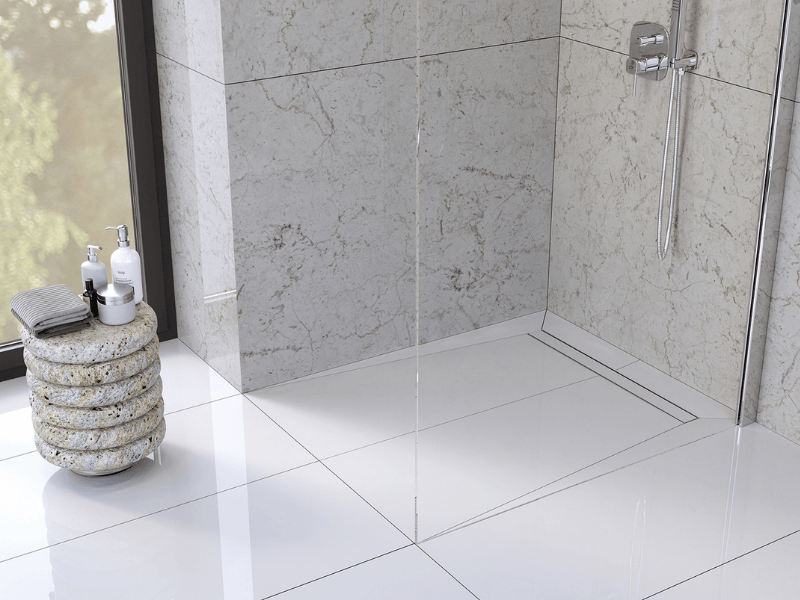 łazienka z odpływem liniowym 