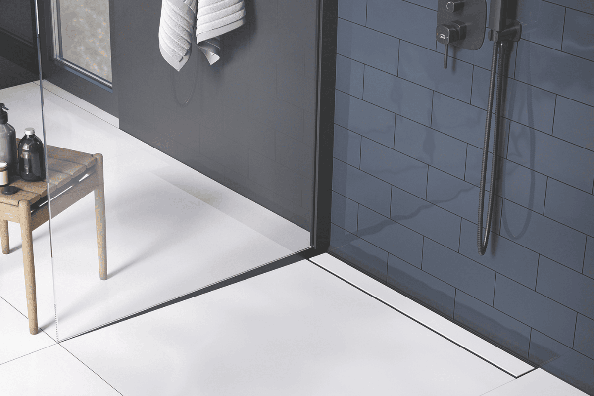 odpływ liniowy z rusztem pod płytkę